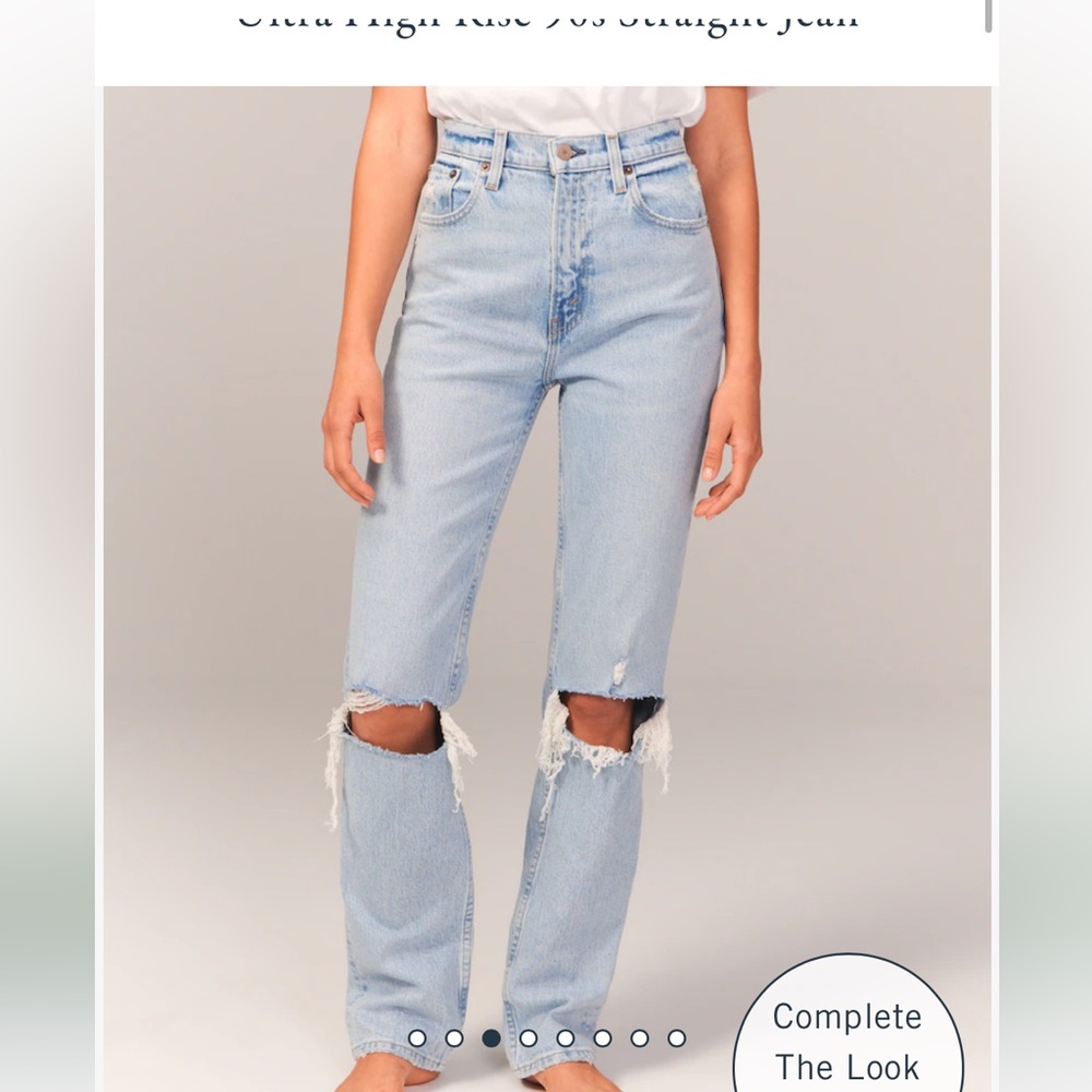 Abercrombie Ultra High Rise 90s Straight Jean